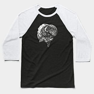 Bison head Baseball T-Shirt